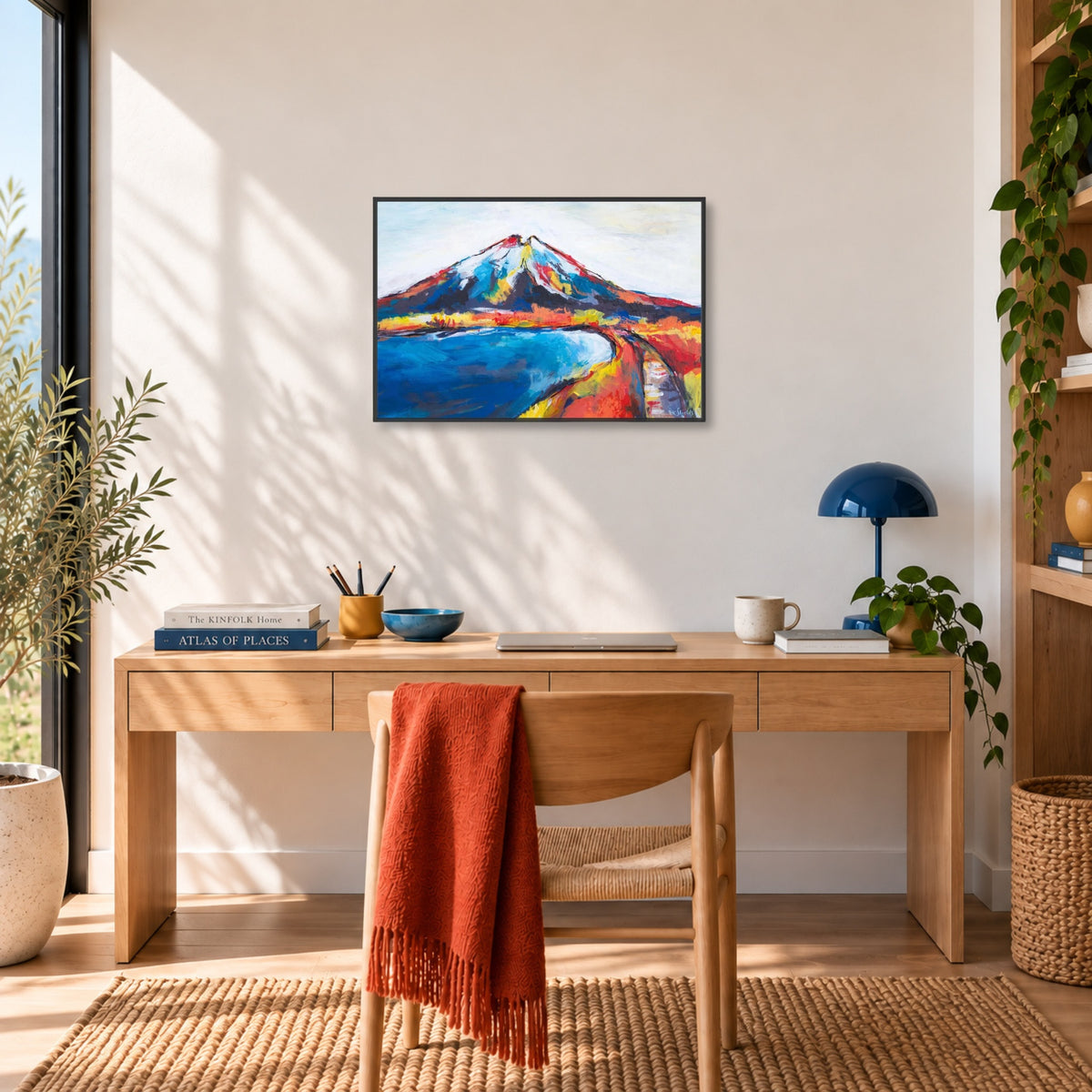 Blue Exhale | Colourful Canvas Art Print
