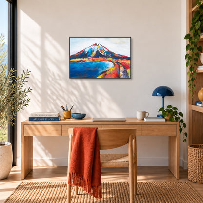 Blue Exhale | Colourful Canvas Art Print