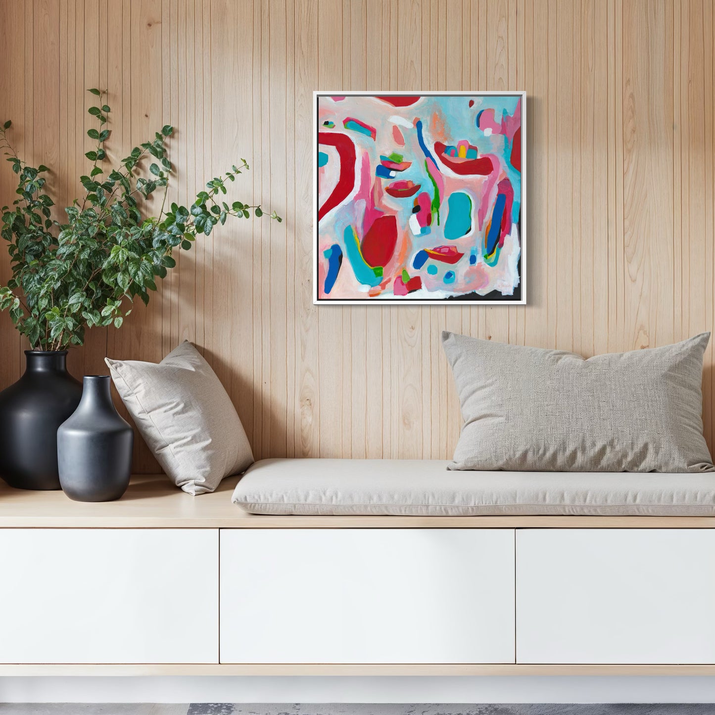 Floaty Boat Canvas Art Print