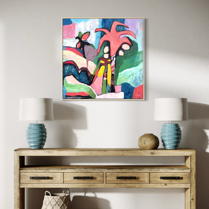 Pink Coconuts Canvas Art Print