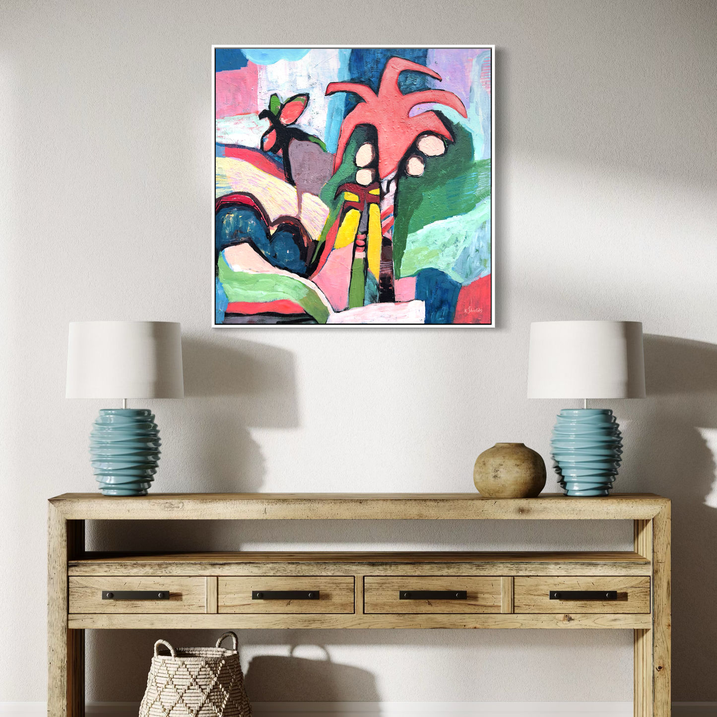Pink Coconuts Canvas Art Print